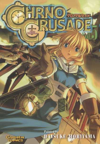 Chrno Crusade 5 - Cute Manga Girl - Anime Villian On Train - Necklace With Watch - Big Gloves - Daisuke Moriyama