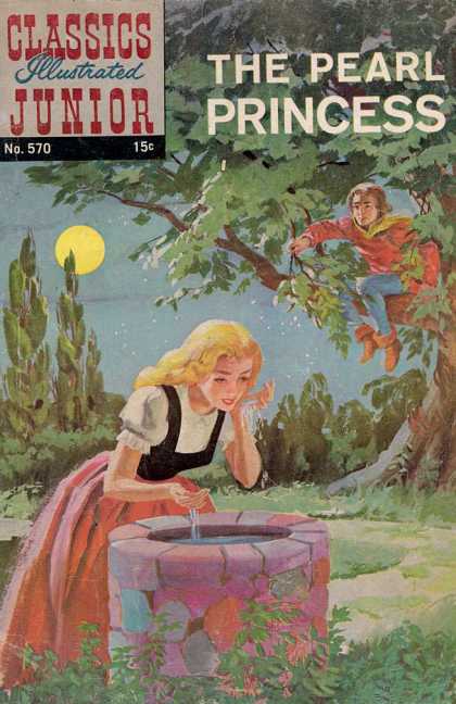 Classics Illustrated Junior - The Pearl Princess - The Pearl Princess - No570 - Moon - Tree - Water