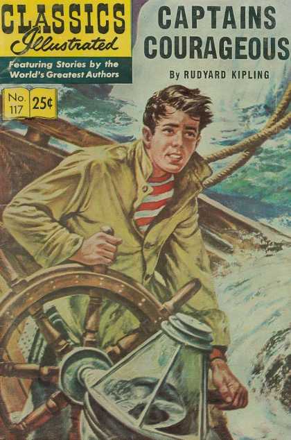 Classics Illustrated - Captain Courageous - Rope - Windy - Sea - Boat - Compass