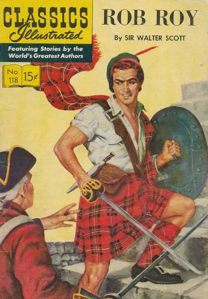 Classics Illustrated - Rob Roy - Rob Roy - Sir Walter Scott - Kilt - Swords - Shield