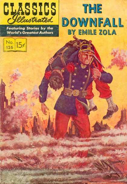 Classics Illustrated - The Downfall - Soldiers - Battlefield - Yellow - Smoke - Men
