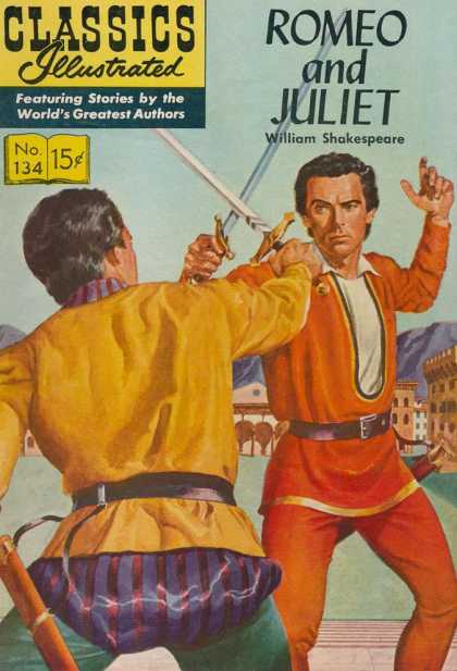 Classics Illustrated - Romeo and Juliet - Romeo And Juliet - William Shakespeare - Duel - Swords - Striped Pants
