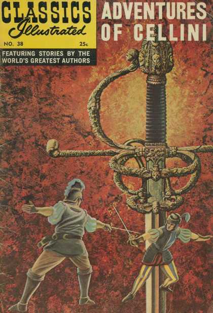 Classics Illustrated - Adventures of Cellini - Adventures Of Cellin - Sword - Rapier - Man - Helmet