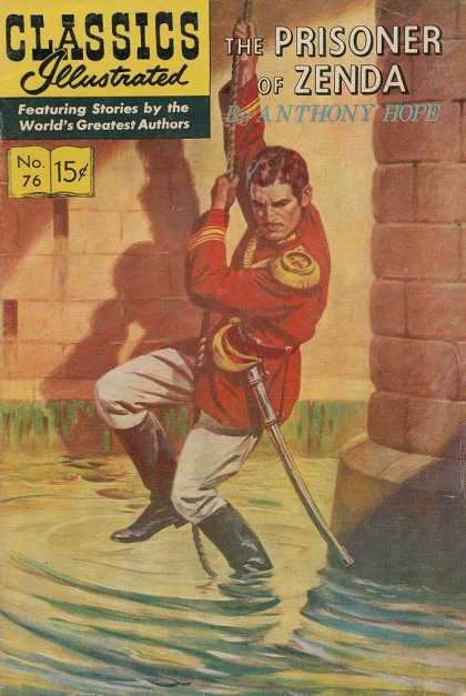 Classics Illustrated - The Prisoner of Zenda - Prison - Man - Sword - Water - Book