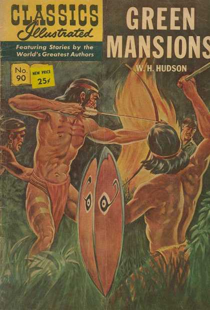 Classics Illustrated - Green Mansions - Green Mansions - Wh Hudson - No 90 - Indians - Bow
