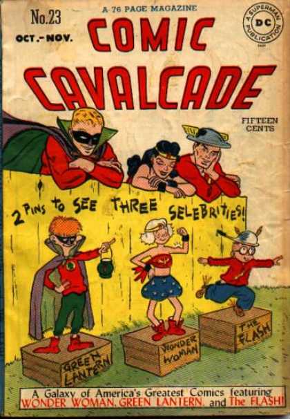 Comic Cavalcade 23 - Green Lantern - Wonder Woman - The Flash - Fence - Children