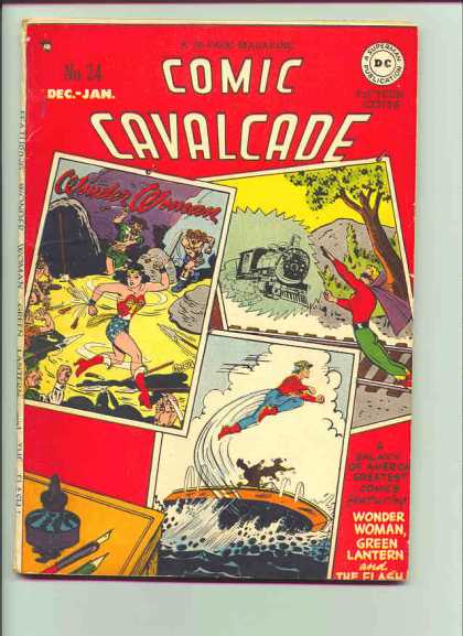 Comic Cavalcade 24 - Dec-jan - Superman - Dc - Tree - Wounder Woman - Harry Peter