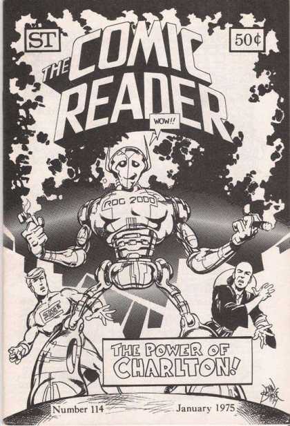 Comic Reader 114 - The Comic Reader - Charlton - Black And White Cover - January 1975 - Roc 2000