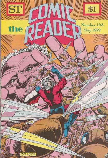 Comic Reader 168 - Number 168 - May 1979 - Bees - Bee Sized Person - Cowering