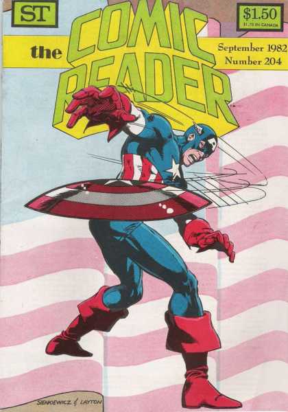 Comic Reader 204 - Captain America - Disk - Throw - Layton - Sienkiewicz - Bill Sienkiewicz