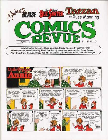 Comics Revue 219 - Russ Manning - Tarzan - Little Orphan Annie - Comics Review - Buzz Sawyer