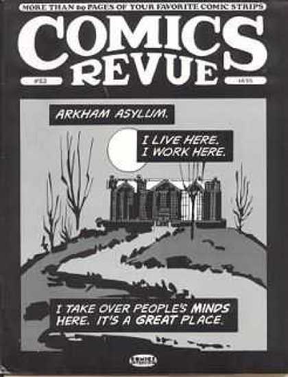 Comics Revue 63 - Arkham Asylum - I Live Here I Work Here - I Take Over Over Peoples Minds - Lonely Mansion On Hilltop - Night