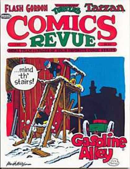 Comics Revue 69 - Gasoline Alley - Stairs - Fall - Man - Blue Hat