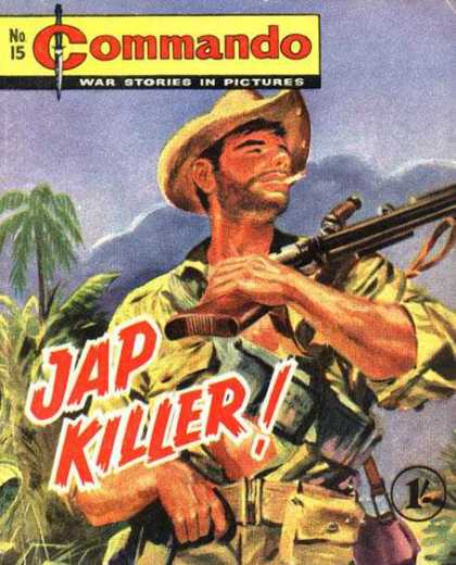 Commando 15 - Cigarette - Gun - Hat - Palm Tree - Dagger