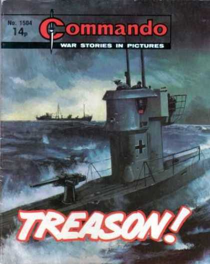 Commando 1504 - Treason - Submarine - War Stories In Pcitures - No 1504 - Machine Gun