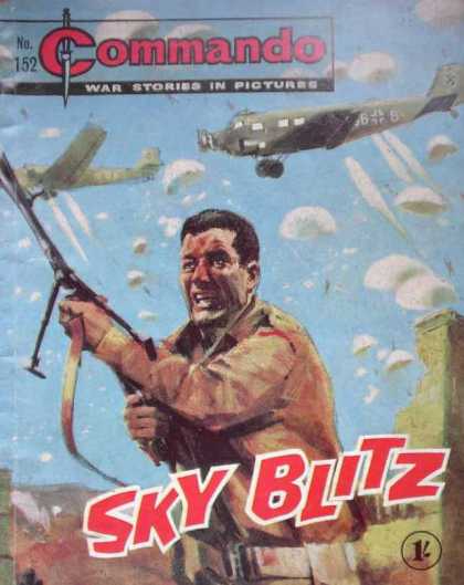 Commando 152 - Parachute - War Stories In Picture - Airplane - Sky Blitz - Military
