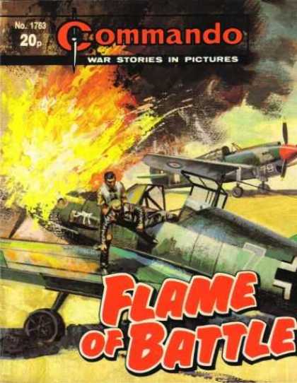 Commando 1763 - War Stories In Pictures - Airplanes - Flame Of Battle - Explosion - Black Smoke