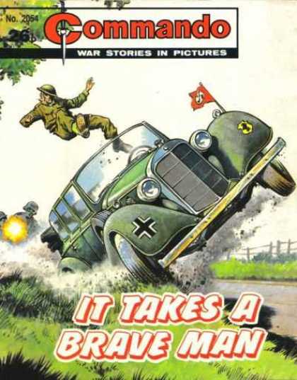 Commando 2054 - Military Wagon - Man In Green - It Takes A Brave Man - Guns - War Stories In Pictures
