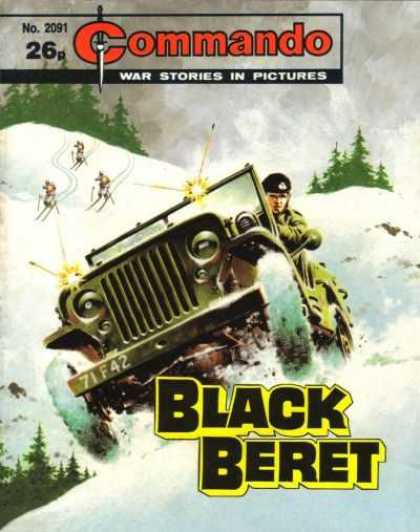 Commando 2091 - Jeep - Black Beret - Snow Field - Skiiers - Bullet Richocets