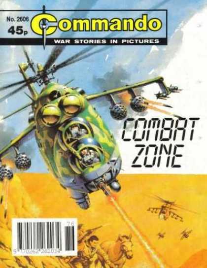 Commando 2606 - Combat Zone - Fire - Helicopter - Aircraft - War Stories In Pictures