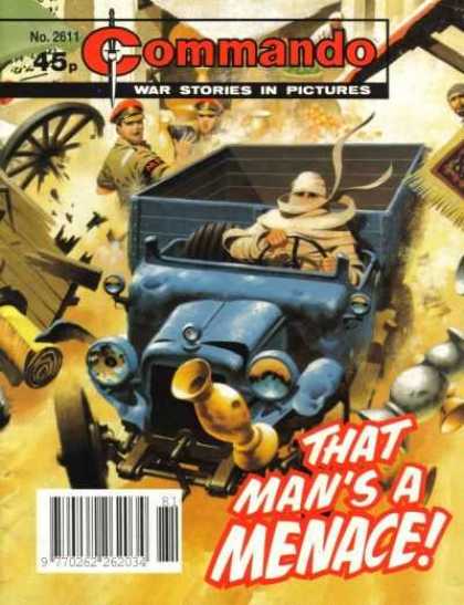 Commando 2611 - Car - Driver - That Mans A Menace - War Stories In Pictures - Steering Wheel