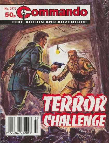 Commando 2777 - Terror Challenge - No 2777 - 50p - For Action And Adventure - Holding Gun