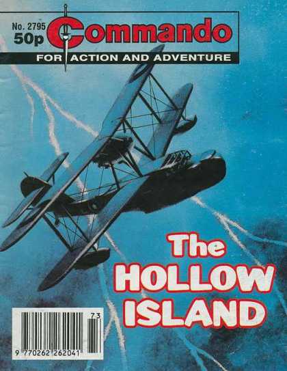 Commando 2795 - Action And Adventure - Biplane - The Hollow Island - Aviation - Lightining