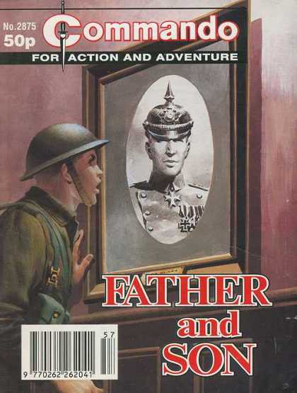 Commando 2875 - Soldier - Gi - Father And Son - Portrait - War