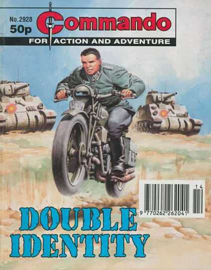 Commando 2928 - No 2928 - For Action And Adventure - Double Identity - Tanks - Motorcycle