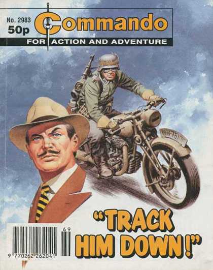 Commando 2983 - No 2983 - Action And Adventure - Track Him Down - Realistic - Bike