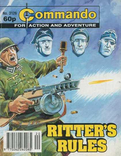 Commando 3126 - Action And Adventure - Machine Gun - Soldiers - Ritters Rules - Iron Cross
