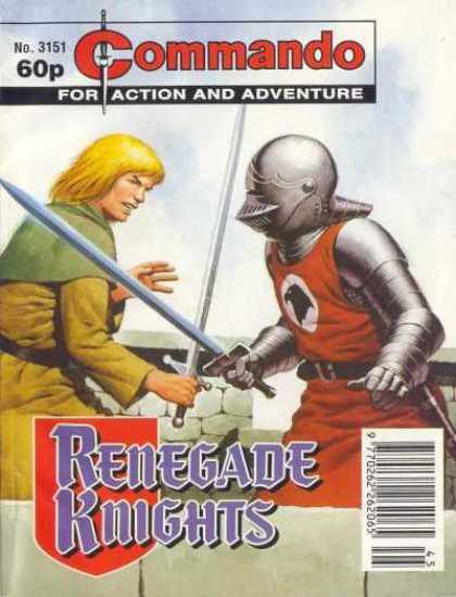 Commando 3151 - Renegade Knights - Armored Knight - Peasant Boy - Swords Crossed - Deadly Combat