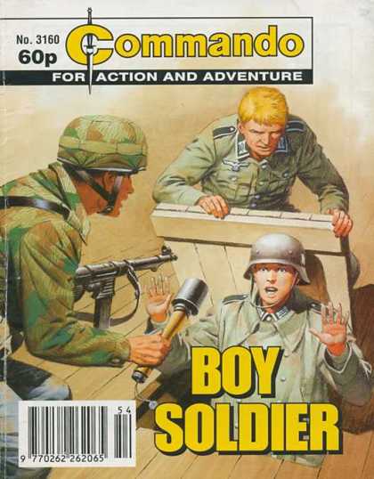 Commando 3160 - Soldiers - Boy Soldier - Gun - Trap Door - Germans