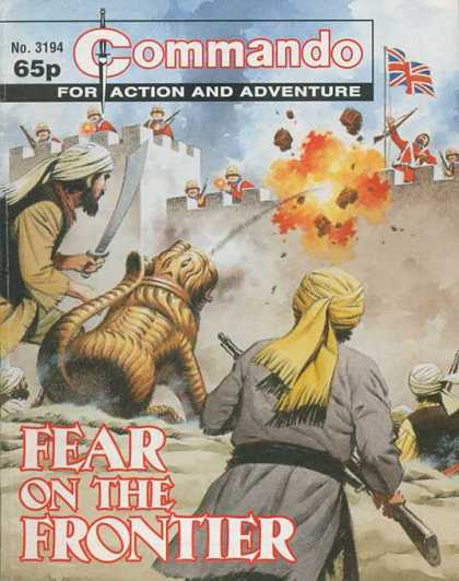 Commando 3194 - Action Comic - Flag - Fear On The Frontier - War Field - Sword