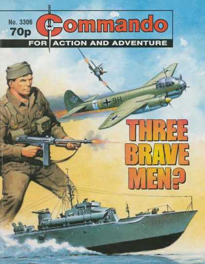 Commando 3306 - Commando - Air - Sea - Action And Adventure - Three Brave Men