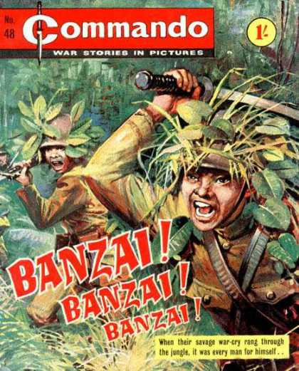 Commando 48 - War - Jungle - Camouflage - Sword - Banzai