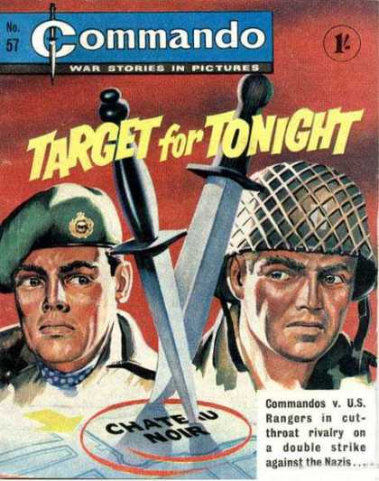 Commando 57 - War Stories In Pictures - No 57 - Target For Tonight - Commandos Vs Us Rangers - Nazis