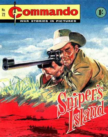 Commando 72 - War - Sniper - Cowboy Hat - Gun - Soldier