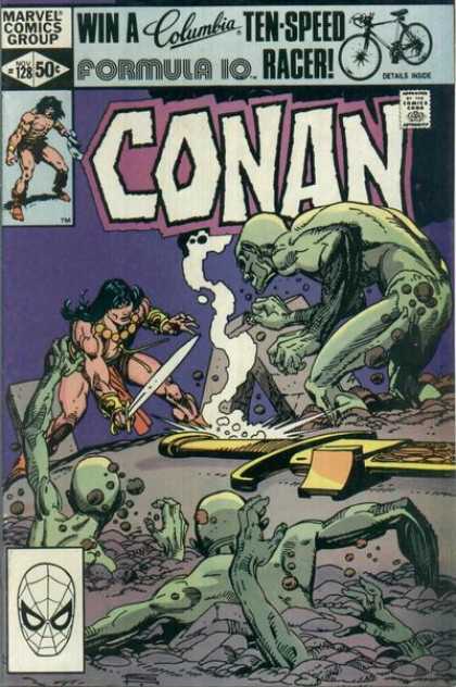 Conan the Barbarian 128 - Sword - Emerge - Ground - Rubble - Battle