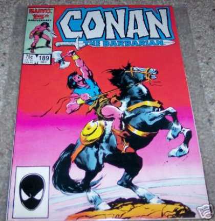 Conan the Barbarian 189 - Horse - Marvel - Axe - Barbarian - Fantasy - John Buscema