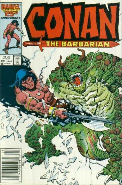Conan the Barbarian 190 - Sword - Axe - Marvel - January - Weapon - Ernie Chan