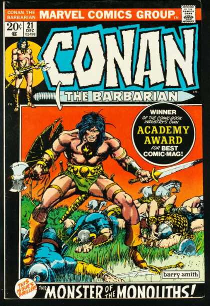 Conan the Barbarian 21 - Approved By The Comics Code Authority - Marvel Comics Group - 21 Dec - Sword - Barry Smith - Barry Windsor-Smith