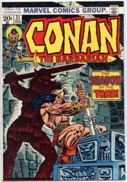 Conan the Barbarian 31 - Marvel Comics - The Shadow On The Tomb - Sward - Stone - Skeleton Hand