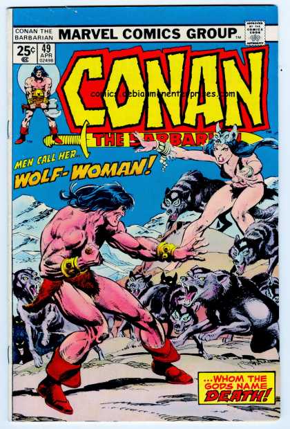 Conan the Barbarian 49 - Wolf Woman - Wolves - Muscles - Red Boots - Loin Cloth