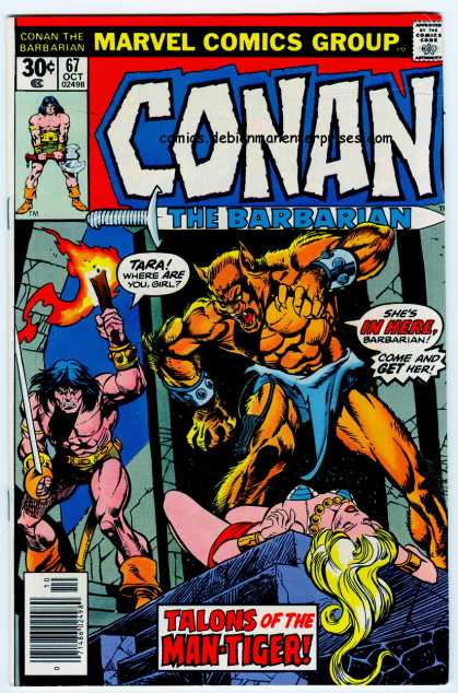 Conan the Barbarian 67 - Sword - Torch - Werewolf - Marvel - October