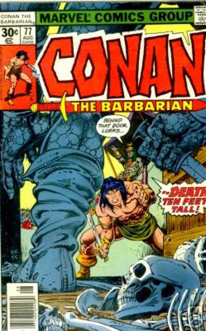 Sword - Skull - Marvel - August - Speech Bubble - Ernie Chan Conan the Barbarian 77 - Sword - Skull - Marvel - August - Speech Bubble - Ernie Chan