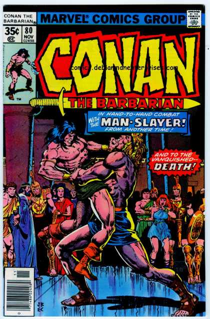 Conan the Barbarian 80 - Man-slayer - Hand-to-hand Combat - From Another Time - Marvel Comics - Fight - Ernie Chan, John Buscema