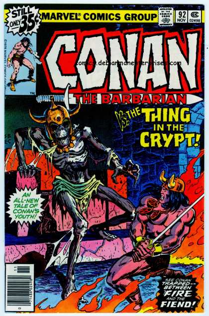 Conan the Barbarian 92 - Sword - Crypt - Thing In The Crypt - Fire - Ernie Chan, Sal Buscema
