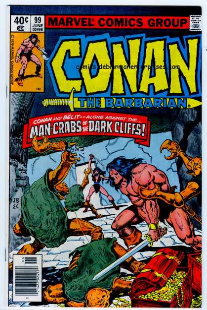 Conan the Barbarian 99 - Conan And Belit - Man-crabs Of The Dark Cliffs - Treasure - Alone Against The - Dungeon - Ernie Chan, John Buscema