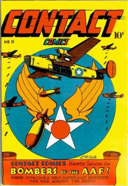 Contact Comics 10 - Bombers - Axis - Airplane - Bombs - Aaf